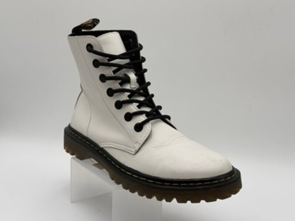 Dr Martens boots womens US 10 Luana white leather lace up doc docs combat moto